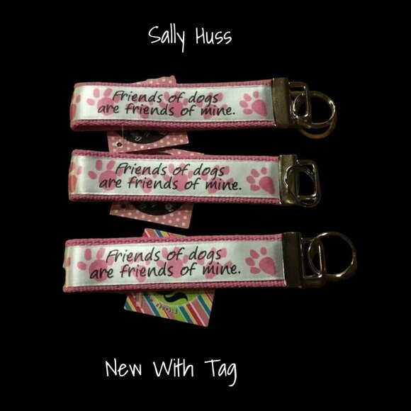 Sally Huss Wristlet  Key Chain Wrist Strap Key Fobs Handmade X 3 New With Tag - Picture 1 of 2